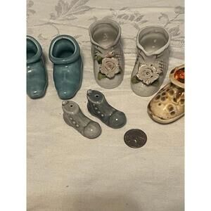 Vtg Planters Boots Booties Ceramic Pairs Handpainted Lot 4 Sets Japan S&P Shaker